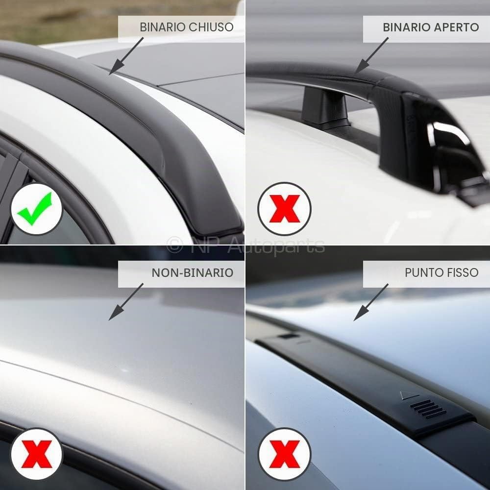 Farad- Barre portatutto New Iron 2 complete di kit compatibile con BMW X1 - U11 5 porte anno 2022 in poi con corrimano basso (railing integrati)
