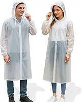 Capa De Chuva Adulta Unissex Transparente Grossa Reforçada e Resistente Eva Pvc LucTec