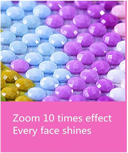 Miniatura 6 de Kits de pintura de diamantes 5D para adultos y niños, animales de taladro completo mapaches en el agujero del árbol, pintura de punto de cruz con