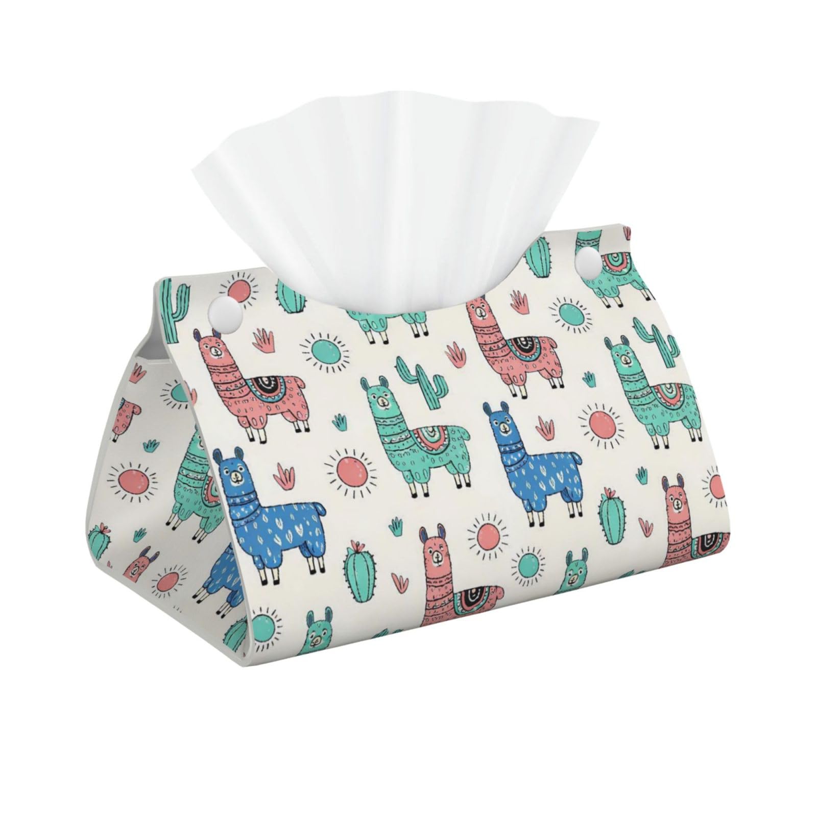 Llama Cactus Long Tissue Box Cover Holder Home Decor Aesthetic 7.87'' x 5.12'' x 0.98''