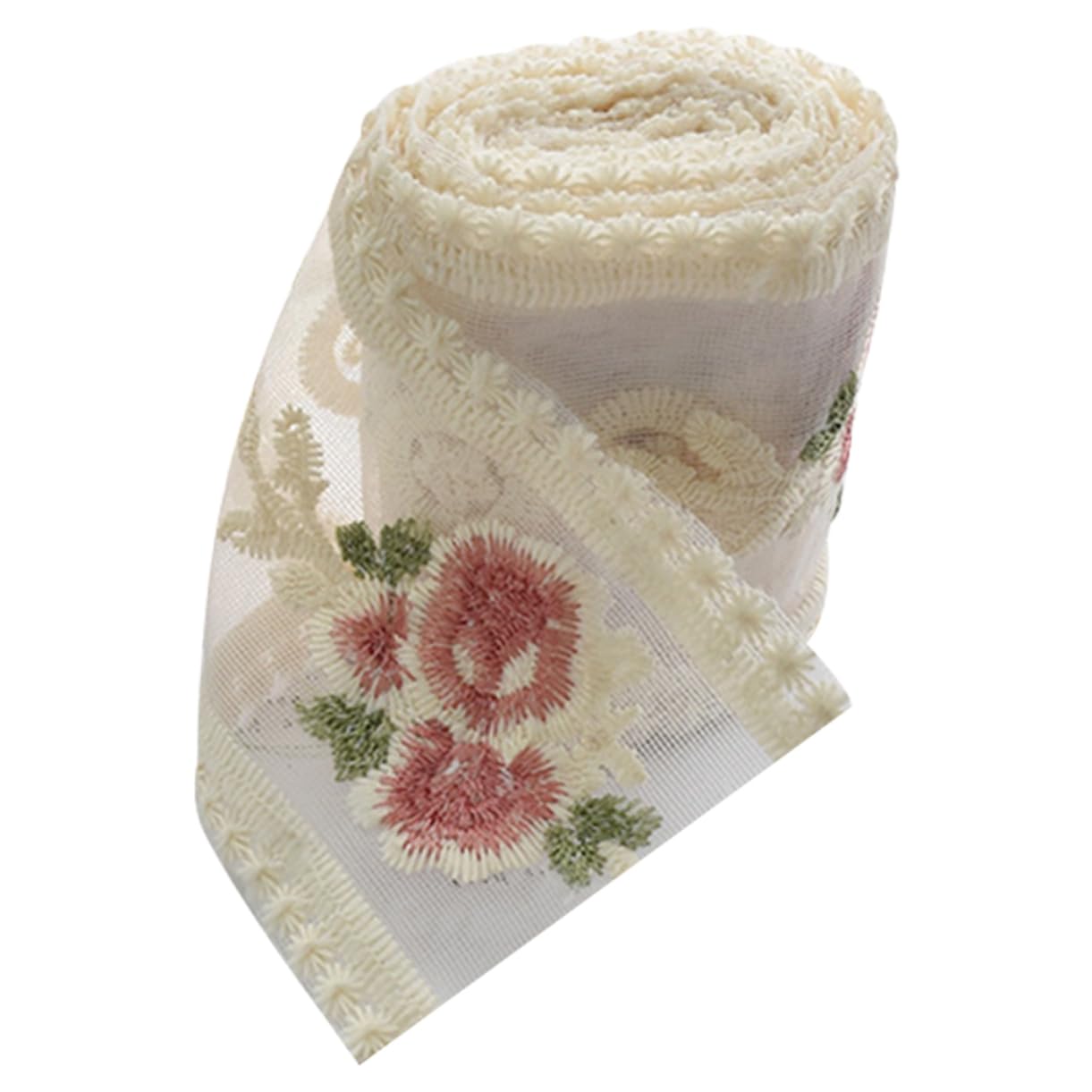 SHINEOFI 3rollos Cinta De Encaje Rosa Vintage Flores Bordadas Para Manualidades Accesorios De Cabello y Decoración De Bodas Metros De Cinta De Encaje Para y Costura