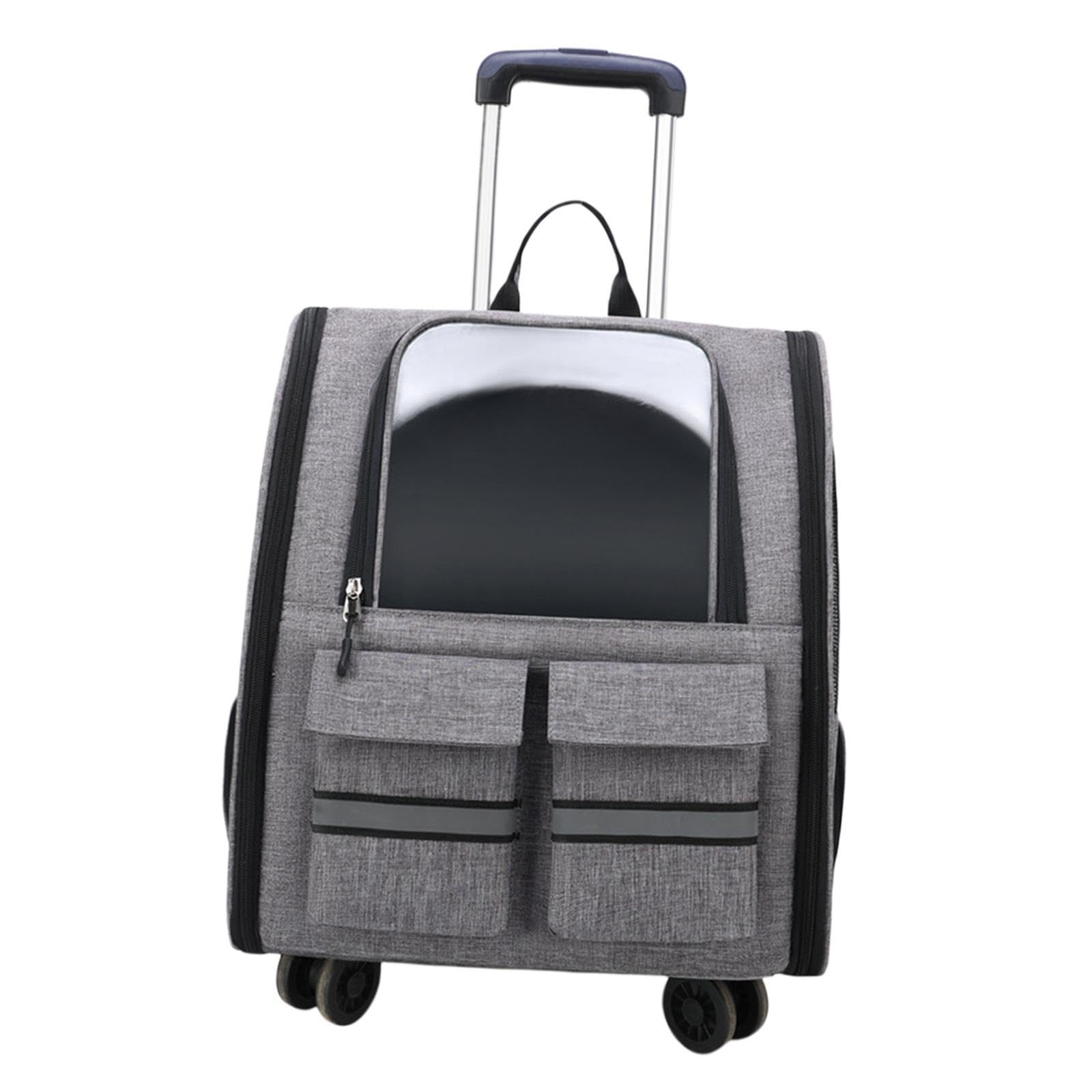 Transportín versátil con Ruedas para Gatos y Perros: Outdoor Adventures and Travel, Caja para Gatos con Ruedas, Transparente, para pasear y