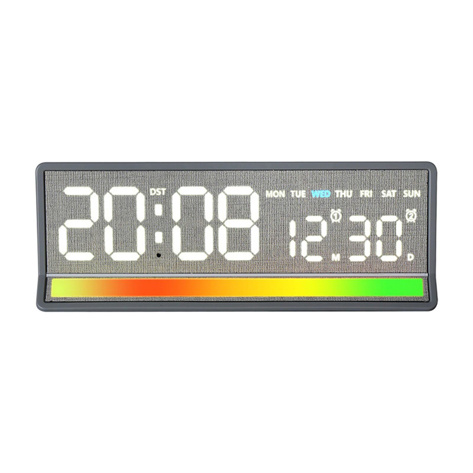Limtula Interactive Music Reactive Color Changing Clock with Time Display & Strong Component Dynamic Rainbows Lighting Effect Intelligent Sound Transducer