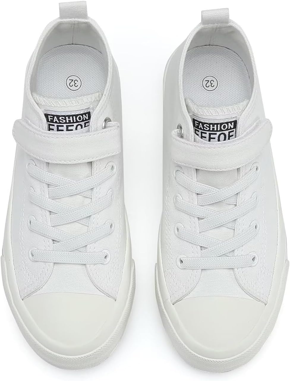 DSWED Toddler Little Kid Sneakers Boys and Girls Canvas Shoes High Top Casual Lightweight Classic Adjustable Strap Sneakers - Image 7