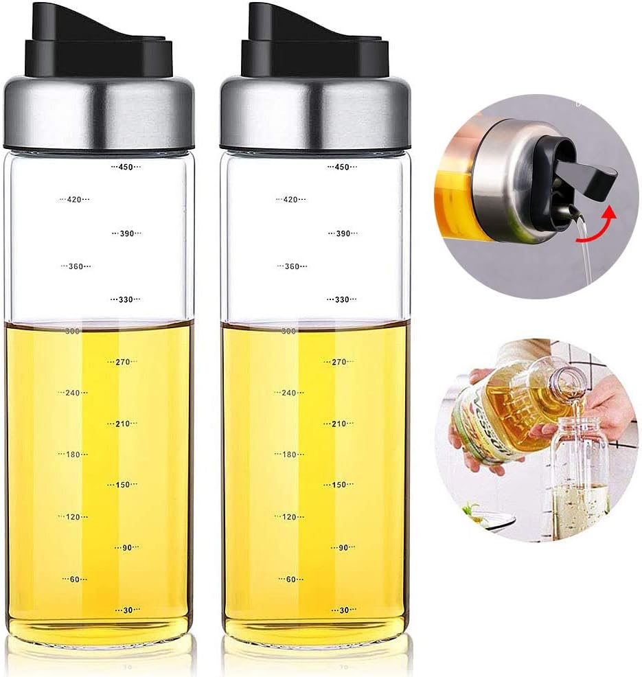 Bottiglia dispenser per olio in vetro da cucina