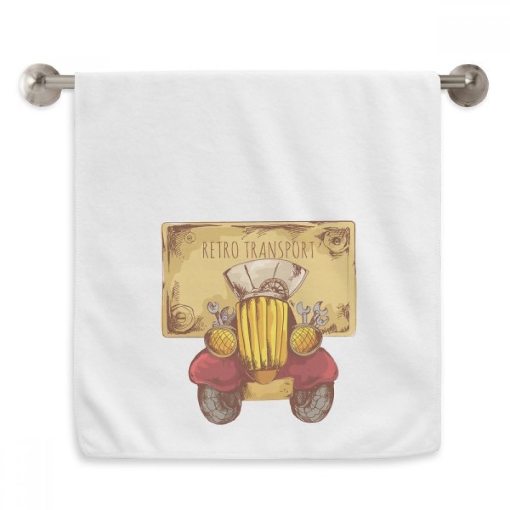 Serviette moelleuse voiture rétro blanche absorbante pour le visage 13x29 pouces