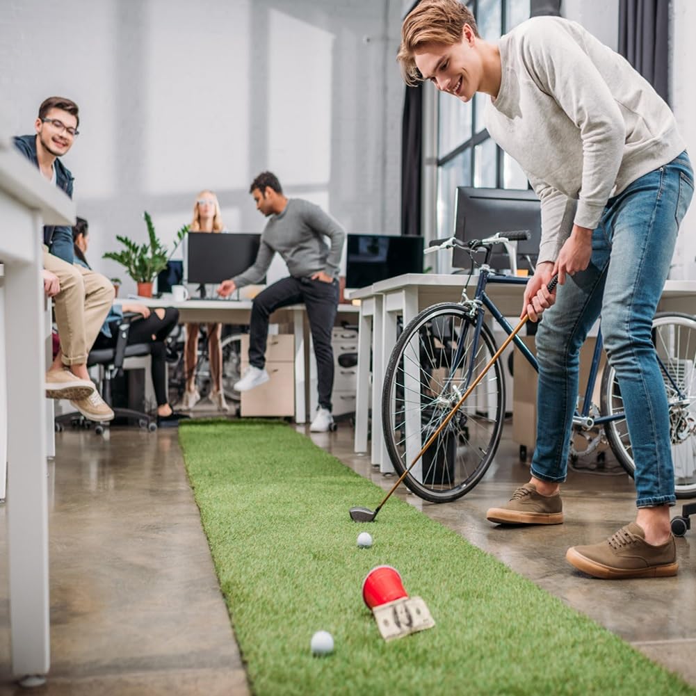 Tapete de golf, tapete de golf grueso para práctica al aire libre e interior, tapete de césped artificial para golpear, conducir, astillar, garaje