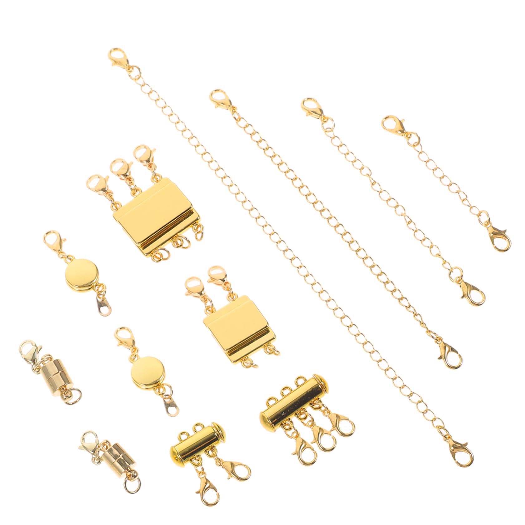 Veemoon 5 Juegos Conectores de Collar Broches y Extensores para Collares Clasps Accesorios para Joyería Incluye Cierres de Langosta para Mayor Seguridad y Estilo