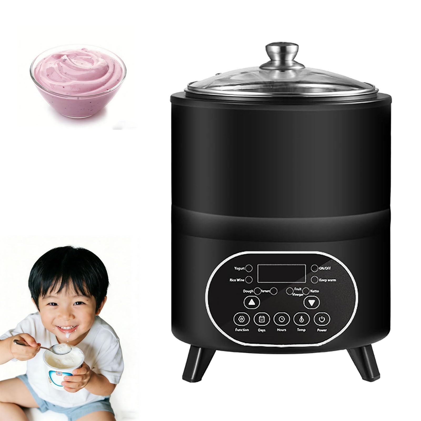 YXYLJOZ Commercial Smart Yogurt Maker,Large Capacity Automatic Multi-Function Fermentation Machine for Home & Business Use?,for Fruit Vinegar, Yogurt, Natto (8l)