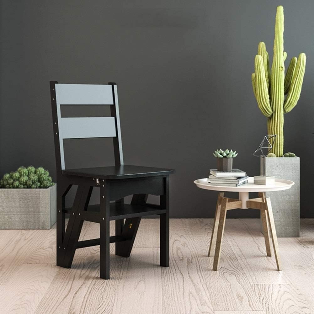 4 Tier Folding Wood Ladder Stool Chair Portable Shoe Bench for Adults Indoor Kitchen Bathroom Flower Rack Stand