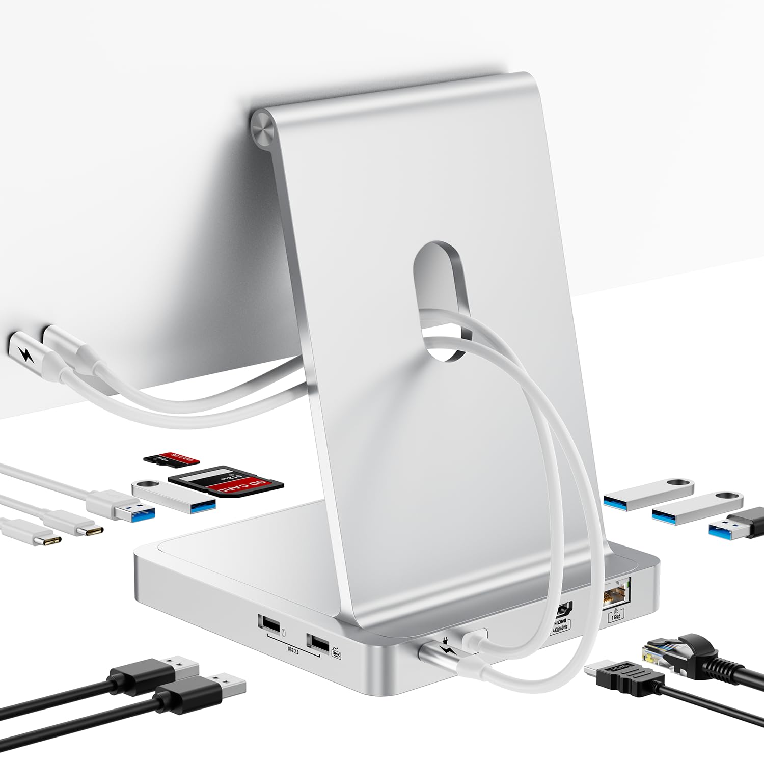 Apple iMac シルバー USB-C接続 Amazon.co.jp: AGEEN 14ポート 10Gbps USB-C ハブ iMac 61 cm 2021