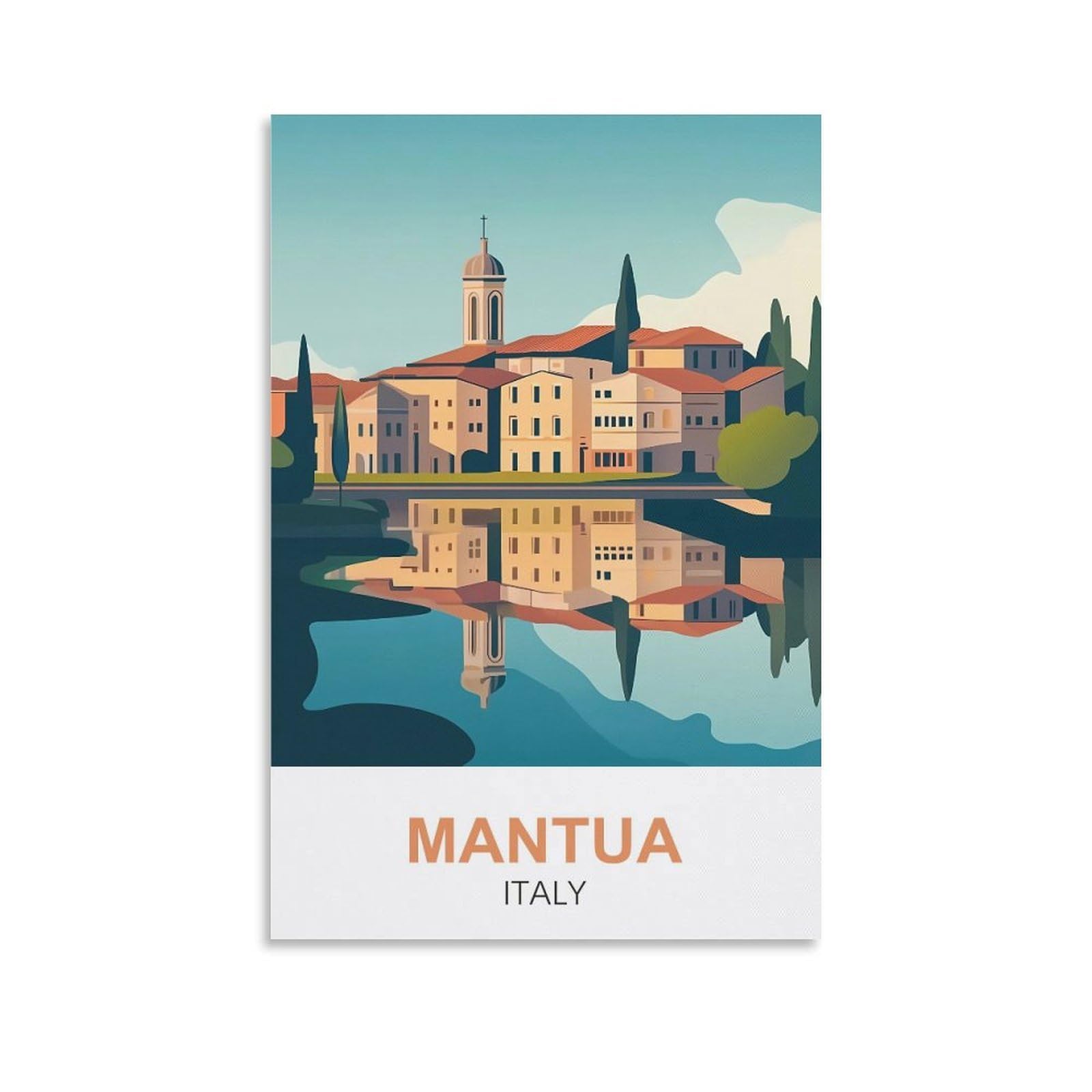 EZMLFA DIY 5D Diamond Art Painting Kits,Mantua Italy Colourful Rhinestone Diamond Arts Kits for Beginners, Perfect Home Wall Decor Gifts 40x50cm