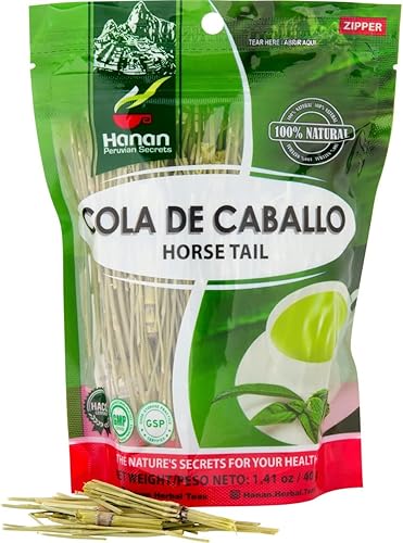 Miniatura 7 de Hanan Hojas de hierba de cola de caballo 1.4oz - Cola de Caballo Hierba 1.41 oz Té de cola de caballo seco natural - también conocido como