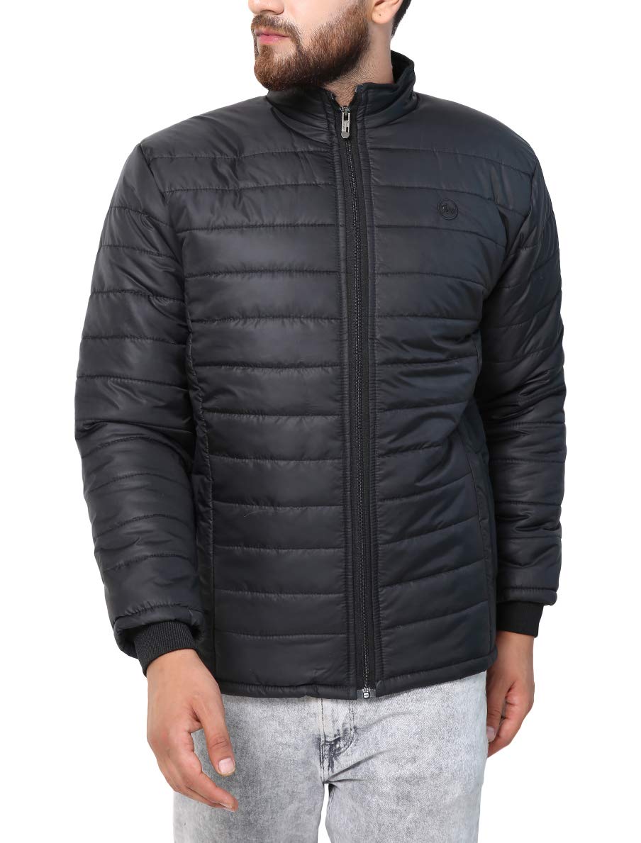 ICO Blue Stor Men's Polyester Jacket (YLO-40, Black, 40)