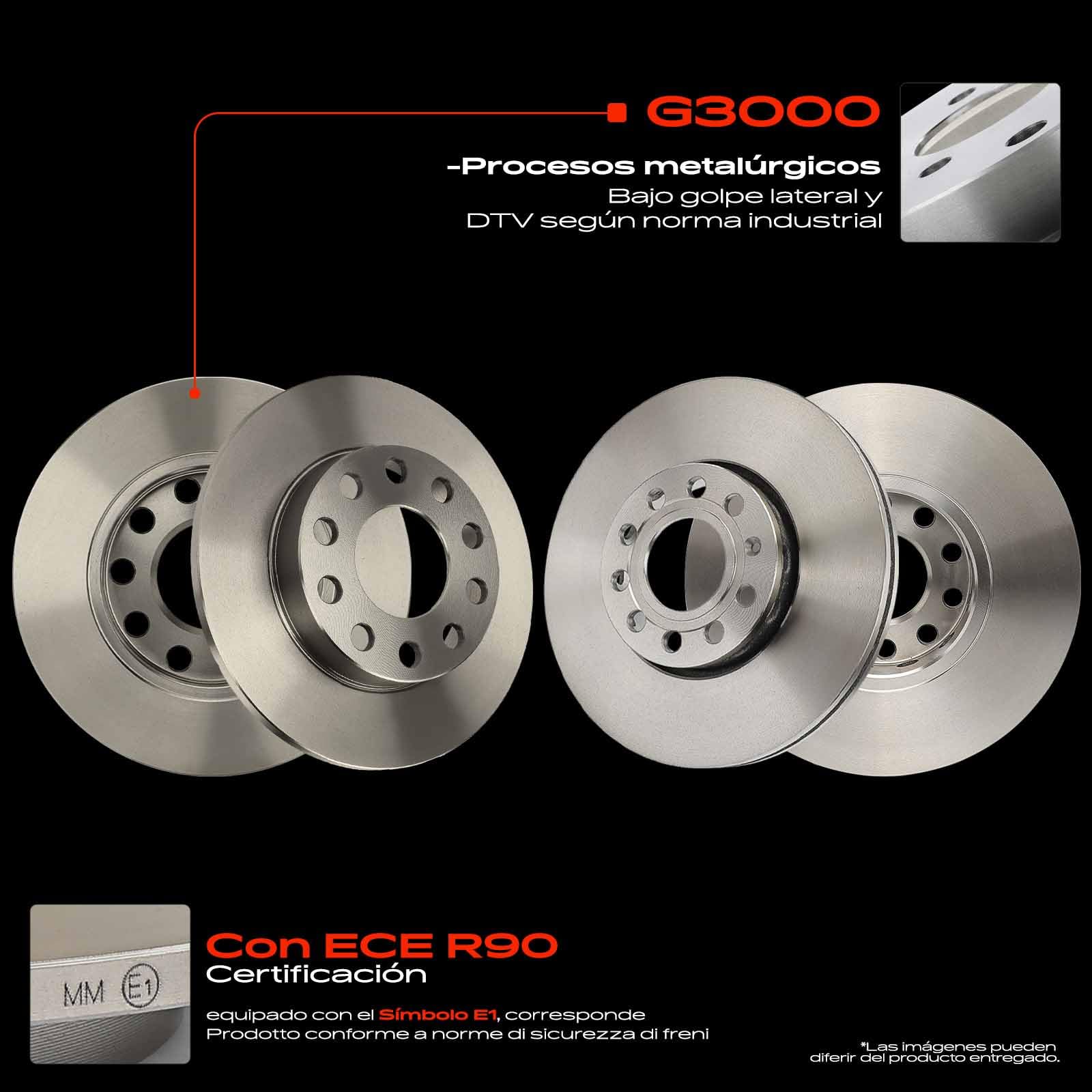 Frankberg juego de frenos que incluye 4 discos de freno + 8 pastillas de | 1J0698451B, 1J0698451C; Compatible con: A4 8EC, Exeo 3R2, A4 Cabriolet 8H7, Exeo ST 3R5, A4 Avant 8ED, A4 8E2
