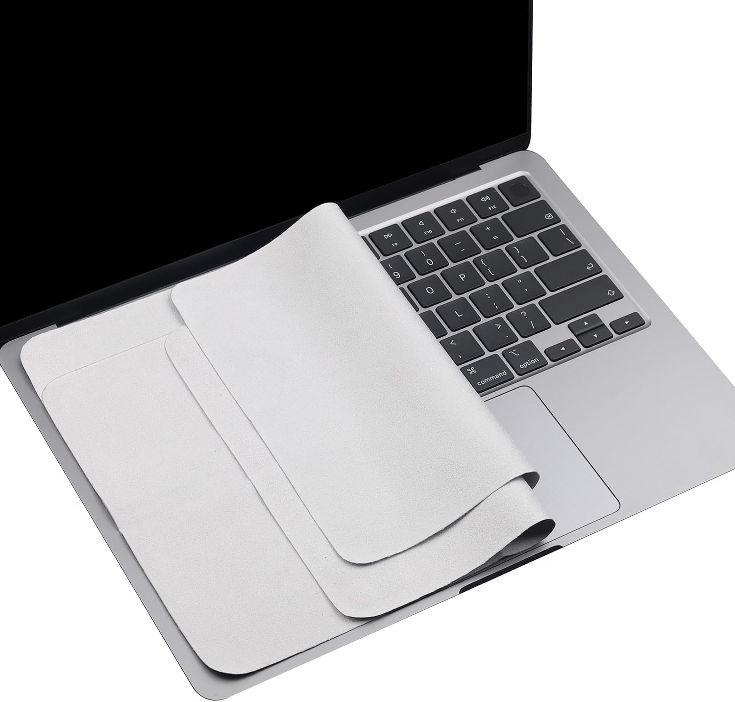 Meyaar Screen Keyboard Imprint Protection Microfiber Liner and Cleaning Cloth, Compatible with MacBook Pro 14", 13" and MacBook Air 13 inch & 15 inch laptops (Pack of 2, for 13"/14"/15" MacBook)