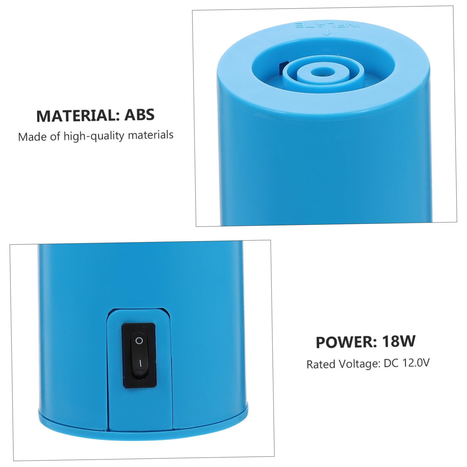 Bomba de Globos Eléctrica Portátil Azul Abs 18w Operación | Uso Dual, Infla Globos y Grandes Inflables, Modelo Dc 12.0v, 65db y 1pieza
