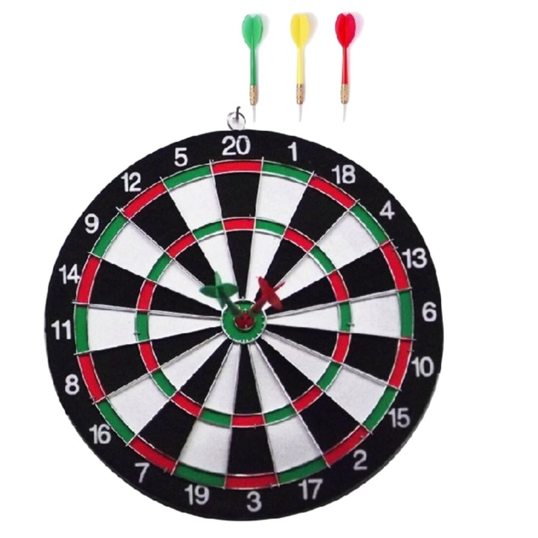 TIRO al Bersaglio con 4 Freccette Gioco Bianco Nero FRECCE Cerchi Centro