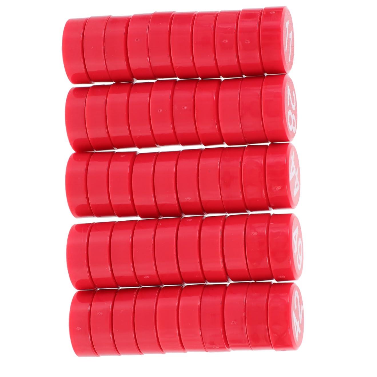 50 Stück Magnetische Zahlenaufkleber Rot für Kühlschrank