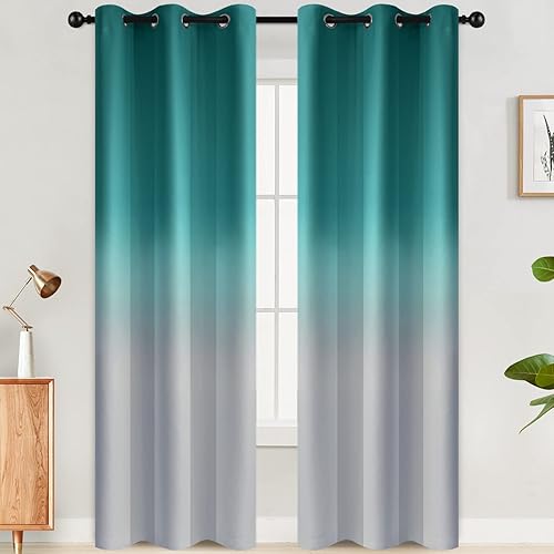 Miniatura 227 de SimpleHome Cortinas gruesas con aislamiento térmico y ojales, bloqueo de luz para oscurecer sala, dormitorio, 2 paneles, 52 x 72 pulgadas de largo,