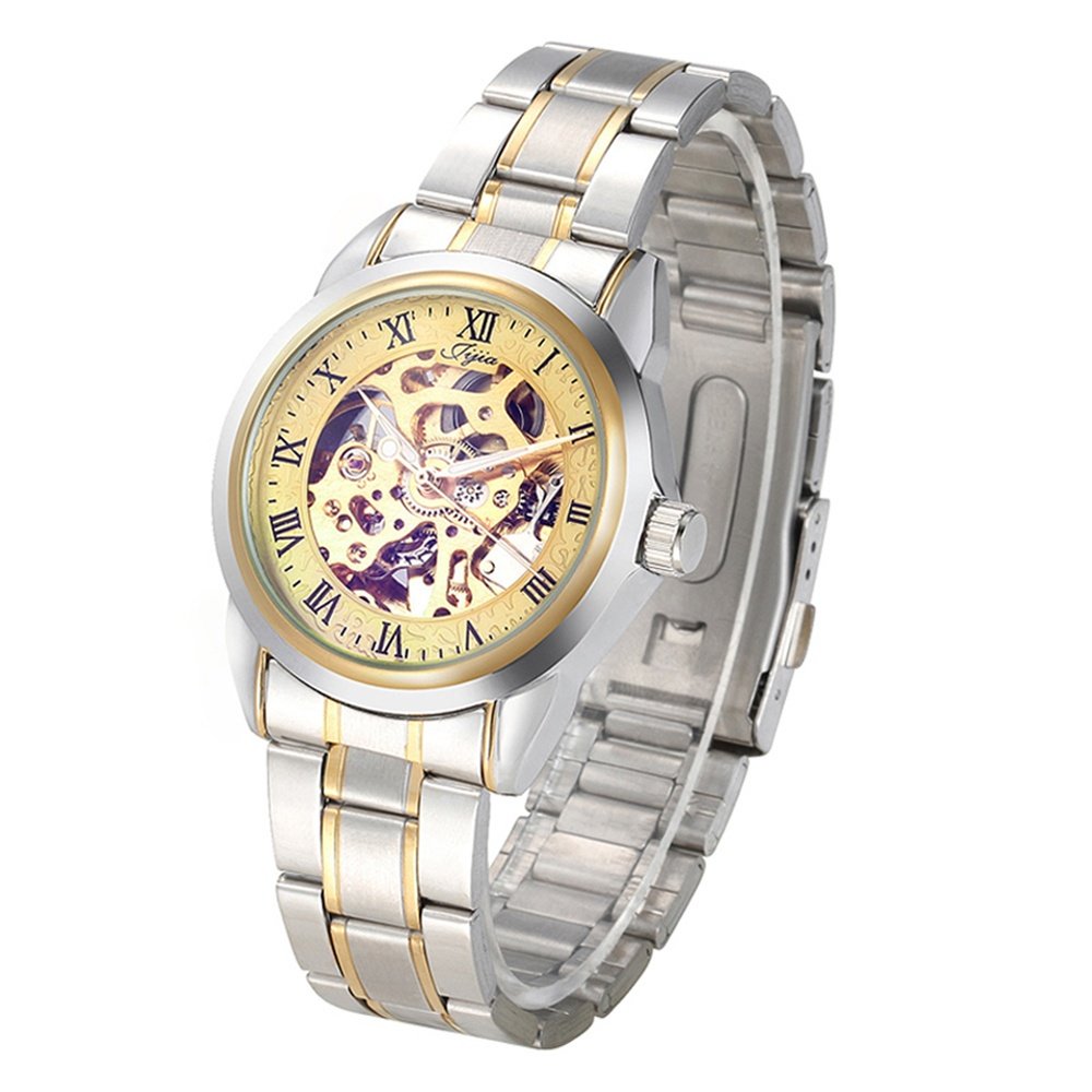 Schöne Armbanduhren Mechanische Uhr der großen hohlen automatischen mechanischen Uhrdoppelperspektive