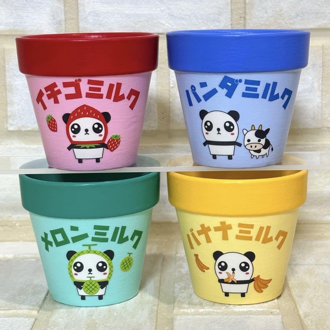 ミルク缶　大☆パンダ　リメ缶☆　リメイク缶　リメイク鉢　リメ鉢　多肉カット苗 Amazon.co.jp: リメイク鉢 リメ鉢 2.5号 4個セット パンダミルク 多肉