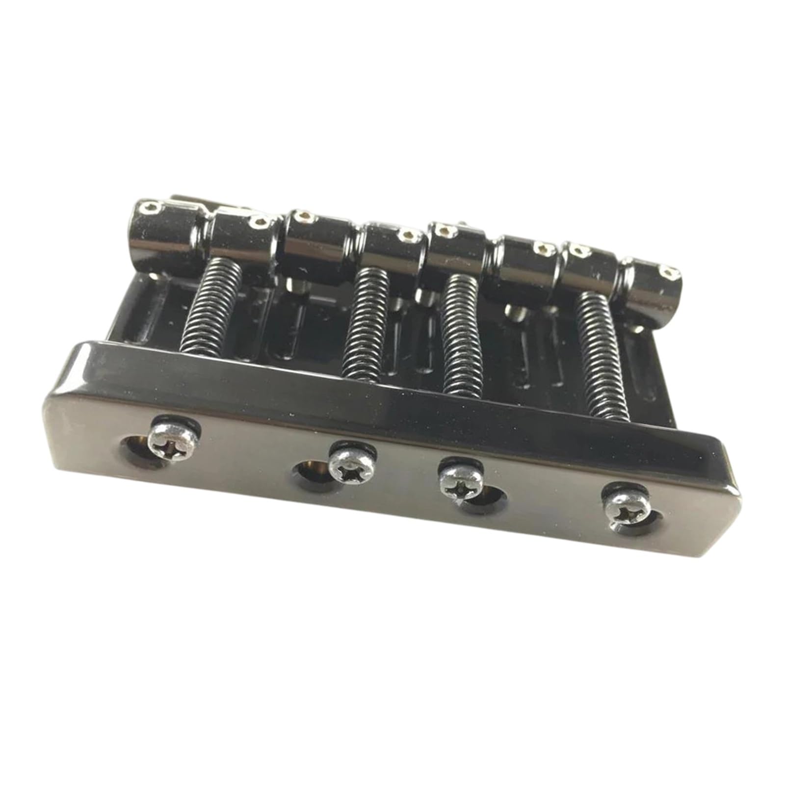 Ponte Per Basso Elettrico Professionale A Quattro Corde Sella In Ottone Cromato Bk | Ponte per chitarra (argento)