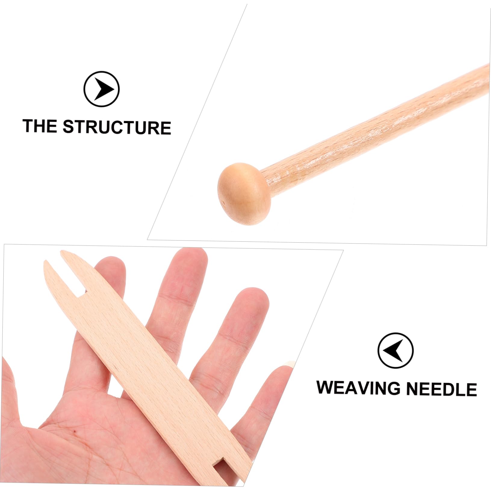 HOMSFOU 3 Ensembles Set Outils de Tissage pour Tricot Aiguilles à Tricoter Navettes et Outils de Tapisserie pour Sweaters et Écharpes