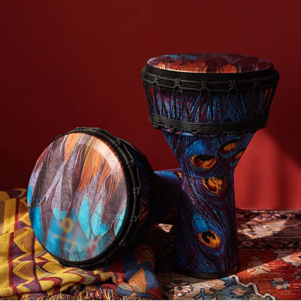 LIOONS Djembes Instrument Traditionnel Tambour éthéré Tambour chaman Professionnel Percussion Éducation Débutant Tambour éthéré12 Pouces