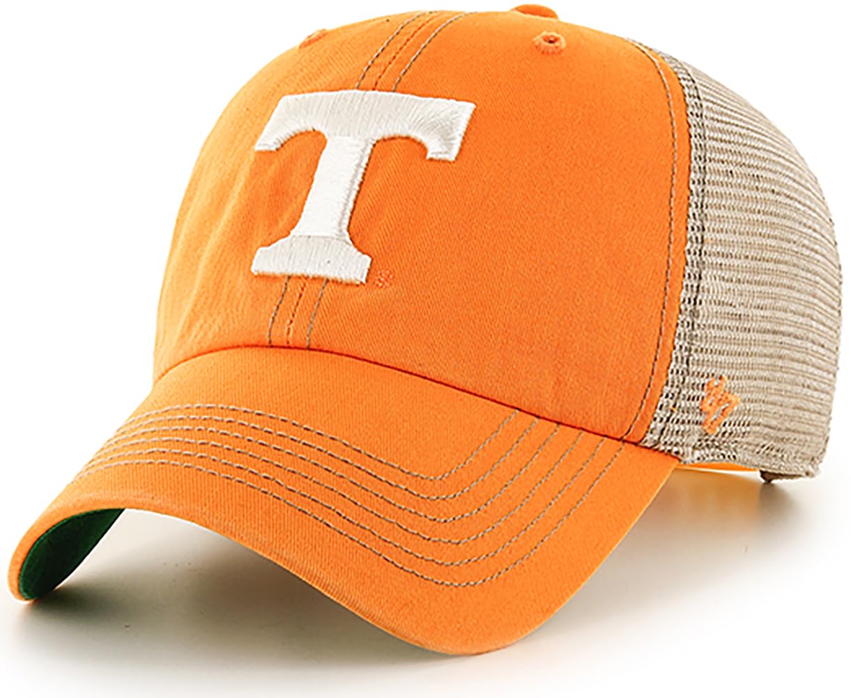 47 NCAA Trawler Primary Logo Team Color Mesh Trucker Clean Up Adjustable Hat, Adult One Size Fits All, Tennessee Volunteers, One size โ image 1