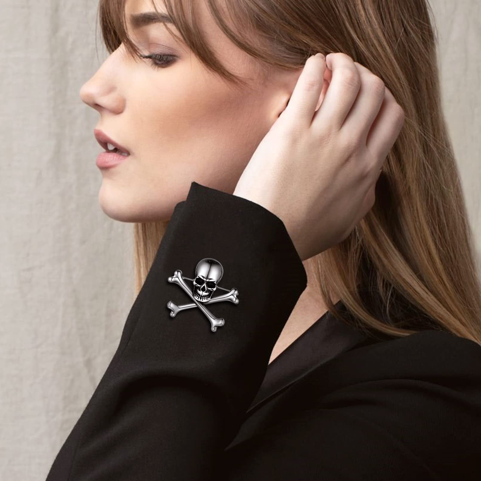 FaithHeart Spilla Vichingo per Ragazze Ragazzi con Nodo Celtico/Lupo Fenrir/Cervo/Ragno/Cranio Teschio in Acciaio Inossidabile Gioielli Figo Stile Gotico Punk Accessori Vestiti