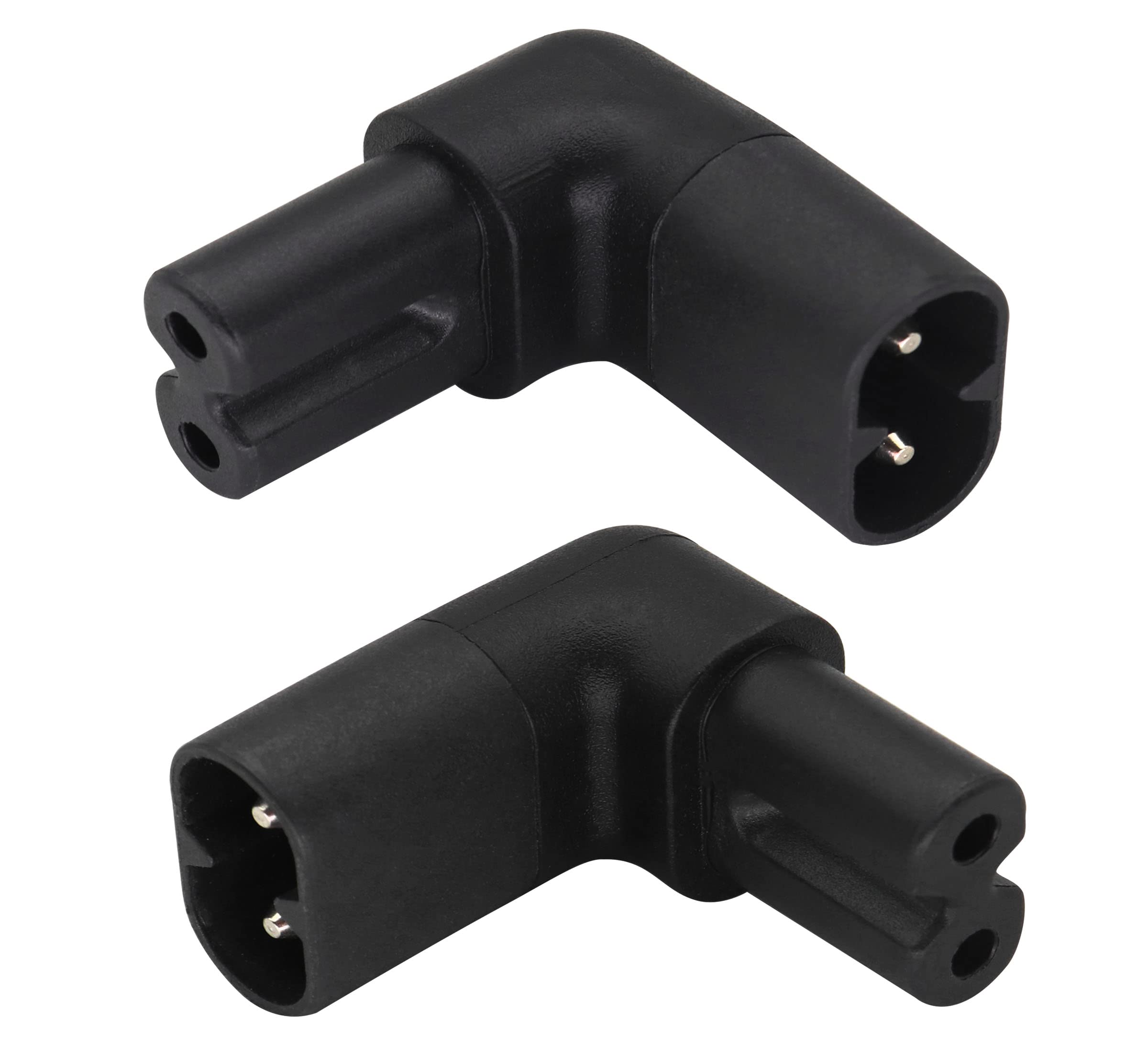 Amazon.com: AAOTOKK(2 Pack Right Angle IEC320 C8 to C7 AC Adapter