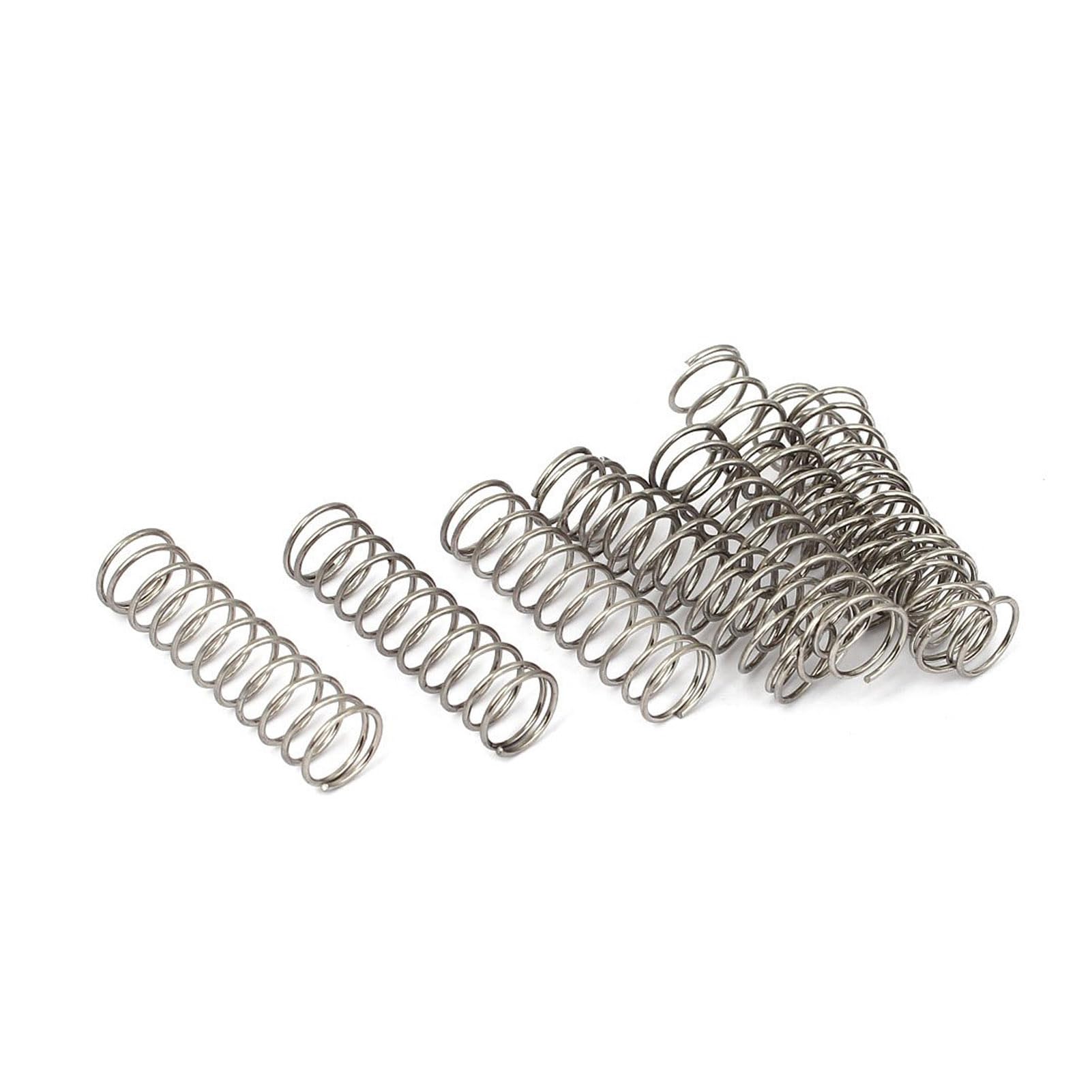 TOP-Vigor 10Pcs Compression Spring 10mm OD 0.8mm Wire Size 35mm Free Length, Stainless Steel Extension Spring for Repairing Furniture, Toys, Cars,