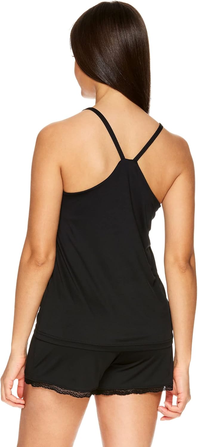 bebe Womens Pajamas 3-Piece Set, Tank Top, Pajama Shorts, and Short Robe Sleepwear Travel Set, Pajama Set Gifts for Women - Image 3