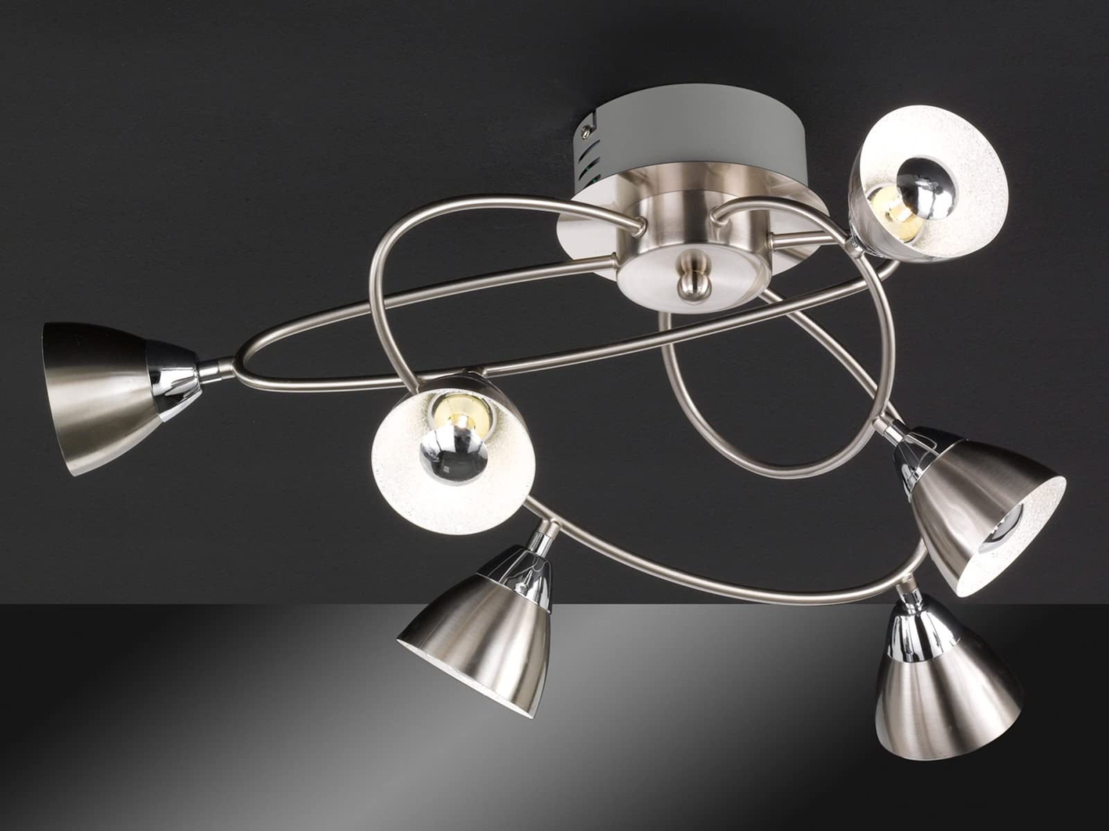 WOFI 9391.06.64.7000 A, Spot, Aluminium, 27 watts, Nickel matt, 56.5 x 53.5 x 28 cm