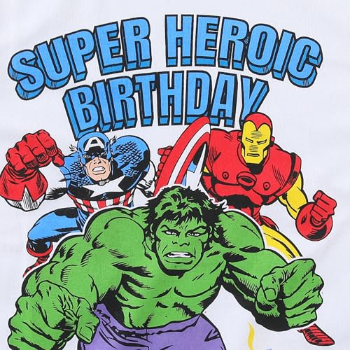 Marvel Avengers Birthday Boys Short Sleeve T-Shirt for Toddler and Big Kids3