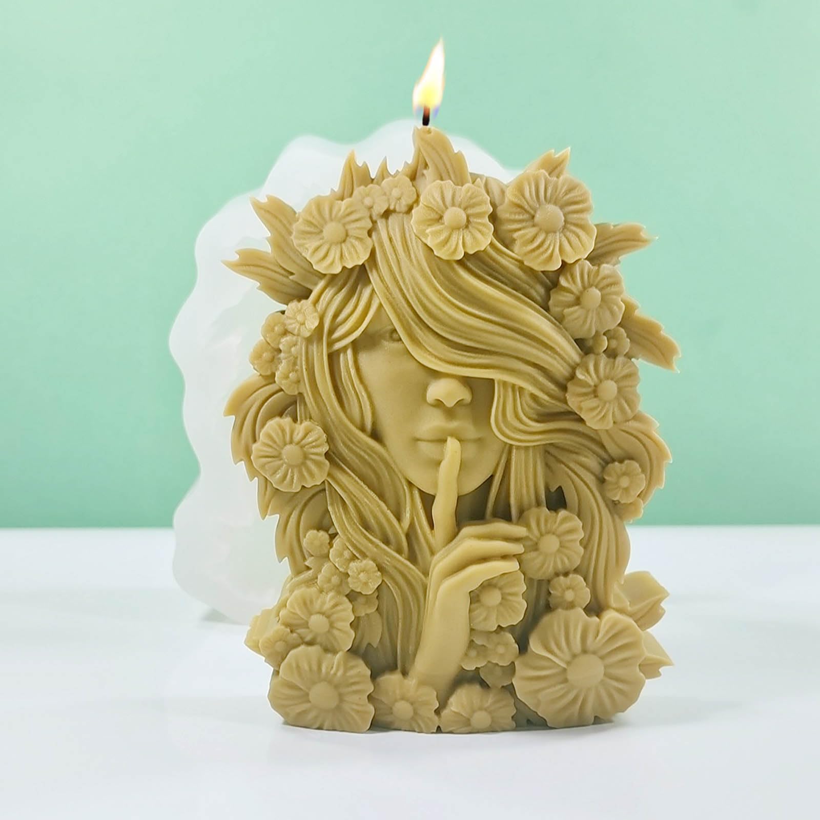 Moule en silicone 3D en forme de fée - Outil de fabrication de gâteaux en plâtre et de savon - Facile à nettoyer
