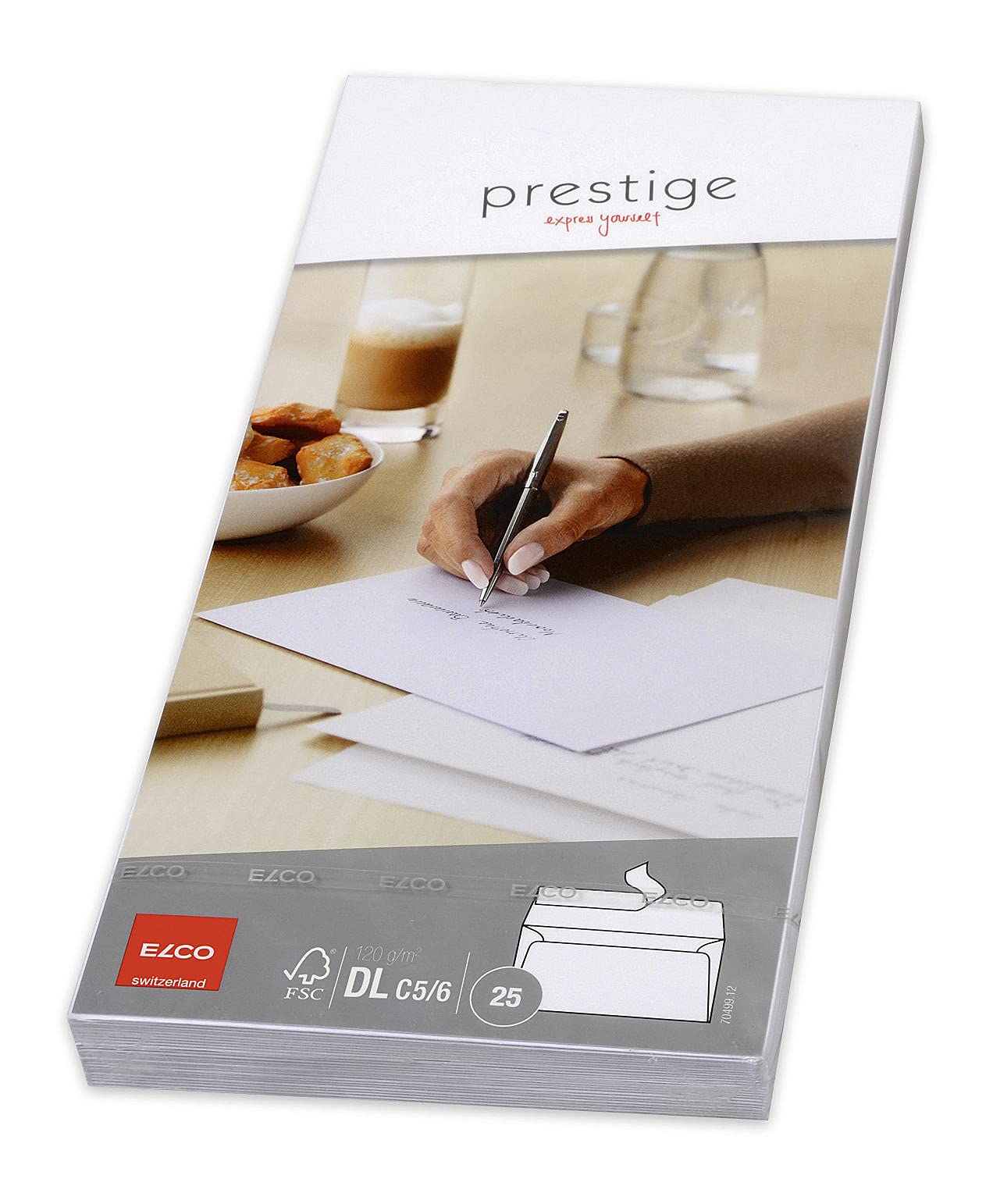 Elco Envelope Prestige DL Pack of 25 Bright White Self-Adhesive