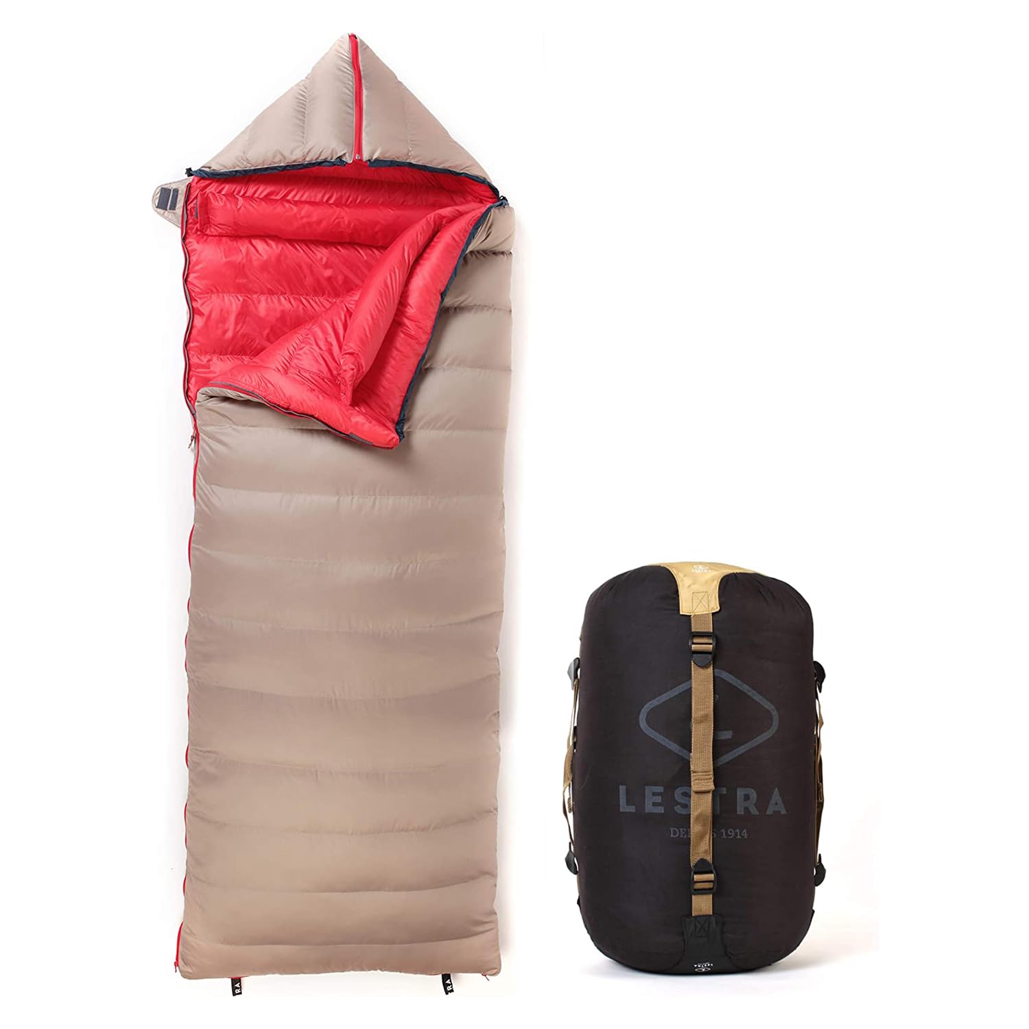 Lestra Outdoor ­­­Cocoon Sac de Couchage Couverture – T° Limit Confort -10°C – Confortable & Technique – Duvet de Canard – Adulte – 190 + 40 x 80 cm – 1,6 kg