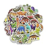 🐱‍🐉 【PEGATINAS DE DINOSAURIO DIVERTIDAS】 50 pegatinas de dinosaurios únicas, dibujos animados personalizados, aptas para niños, adolescentes y adultos.