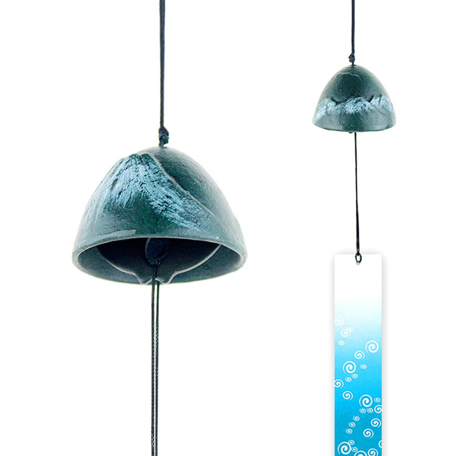 Mt. Fuji Cast Iron Wind Chime, Green