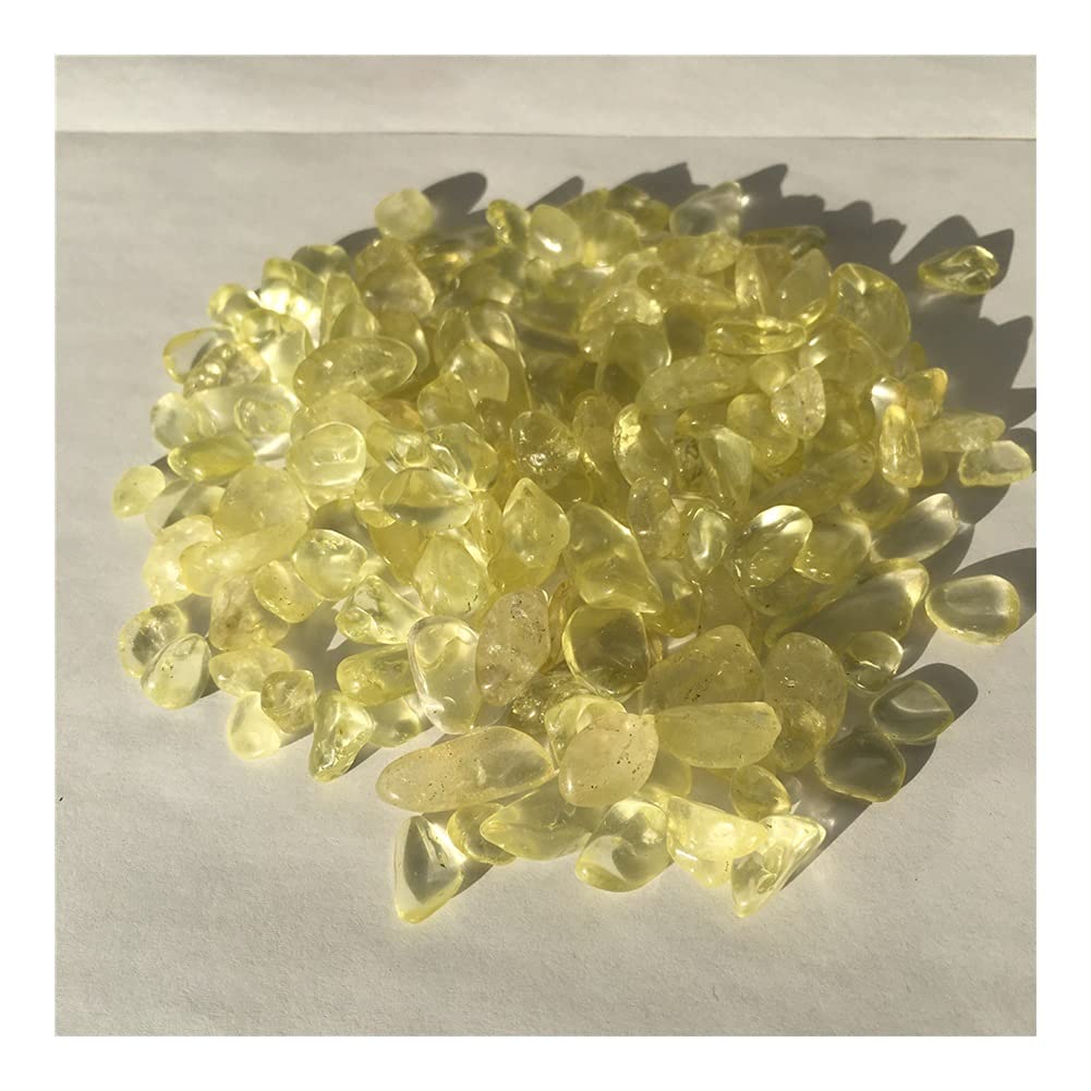 Regalo curativo, Grava de Cristal Amarillo Natural, Grava de Cristal Amarillo, Acuario, jardín, Piedra de energía curativa, decoración for decoración de la habitación (Size : 500g)