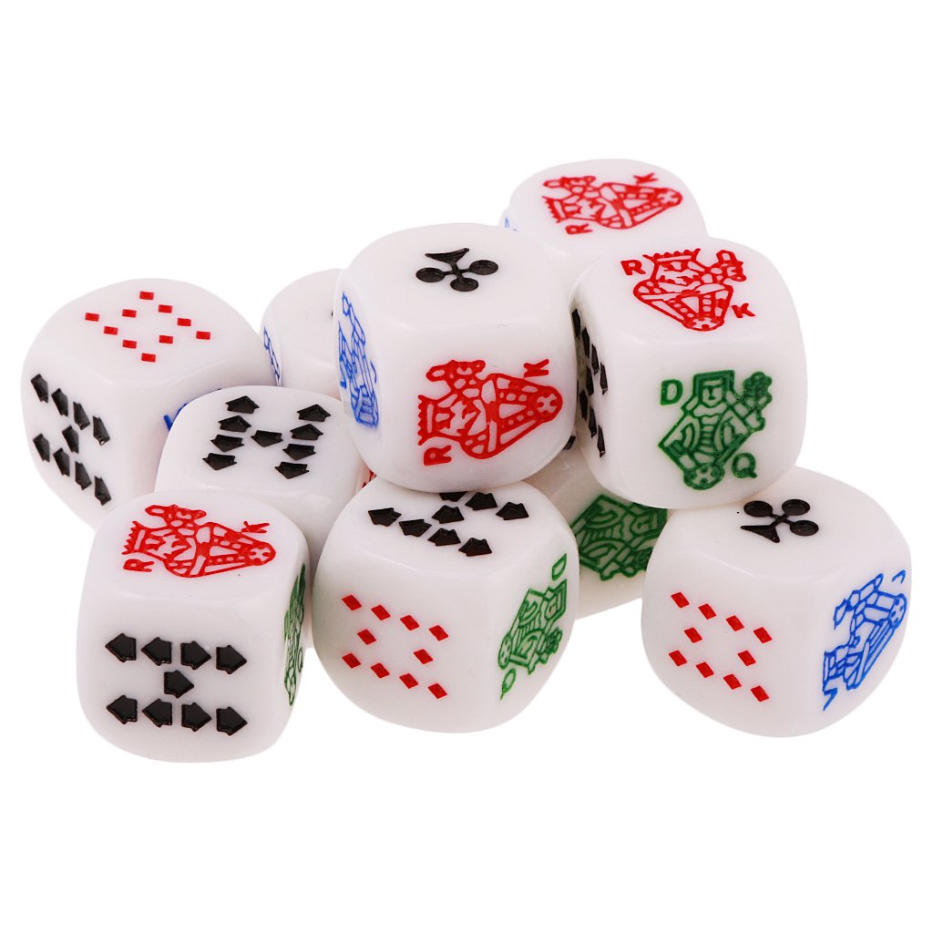 SM SunniMix 20 Pezzi Dado A Sei Dadi D6 12 Mm per Poker da Casinò