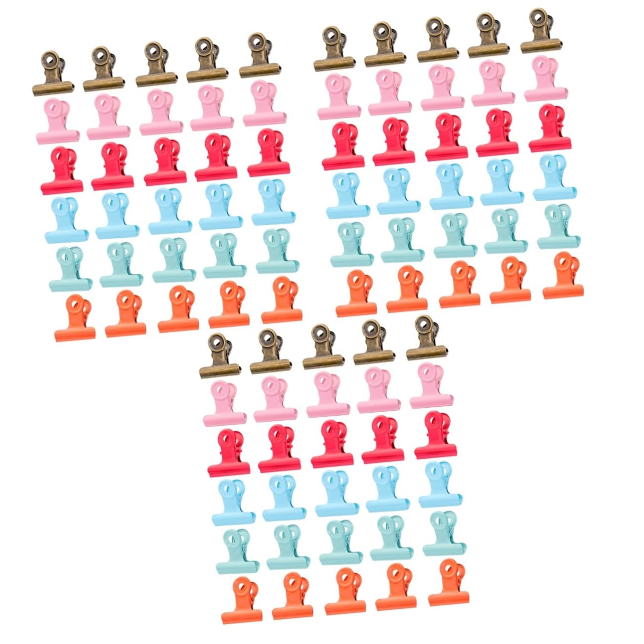 Lurrose 120stücke Metallrundclip Bunte Binder Clips Für Büro Und Schule Stabile Papierhalter Für Dokumente Und Notizen Für Organisation Und Präsentation