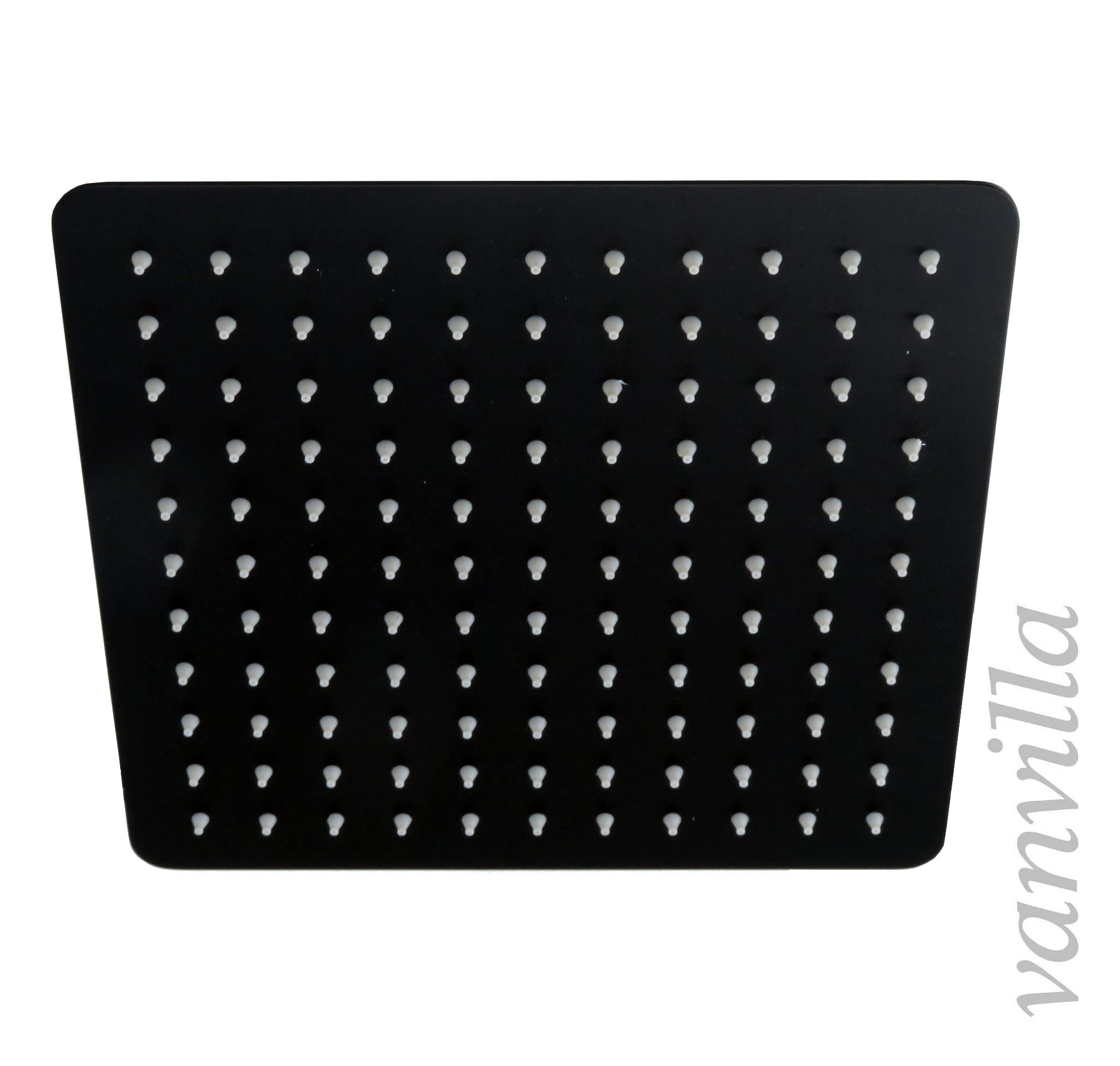 vanvilla Duschsystem mit Unterputz Duscharmatur von Grohe Cubeo Einhandmischer und vanvilla Regendusche mit Armatur, Duschkopf, Dusch-SET GS02 schwarz matt