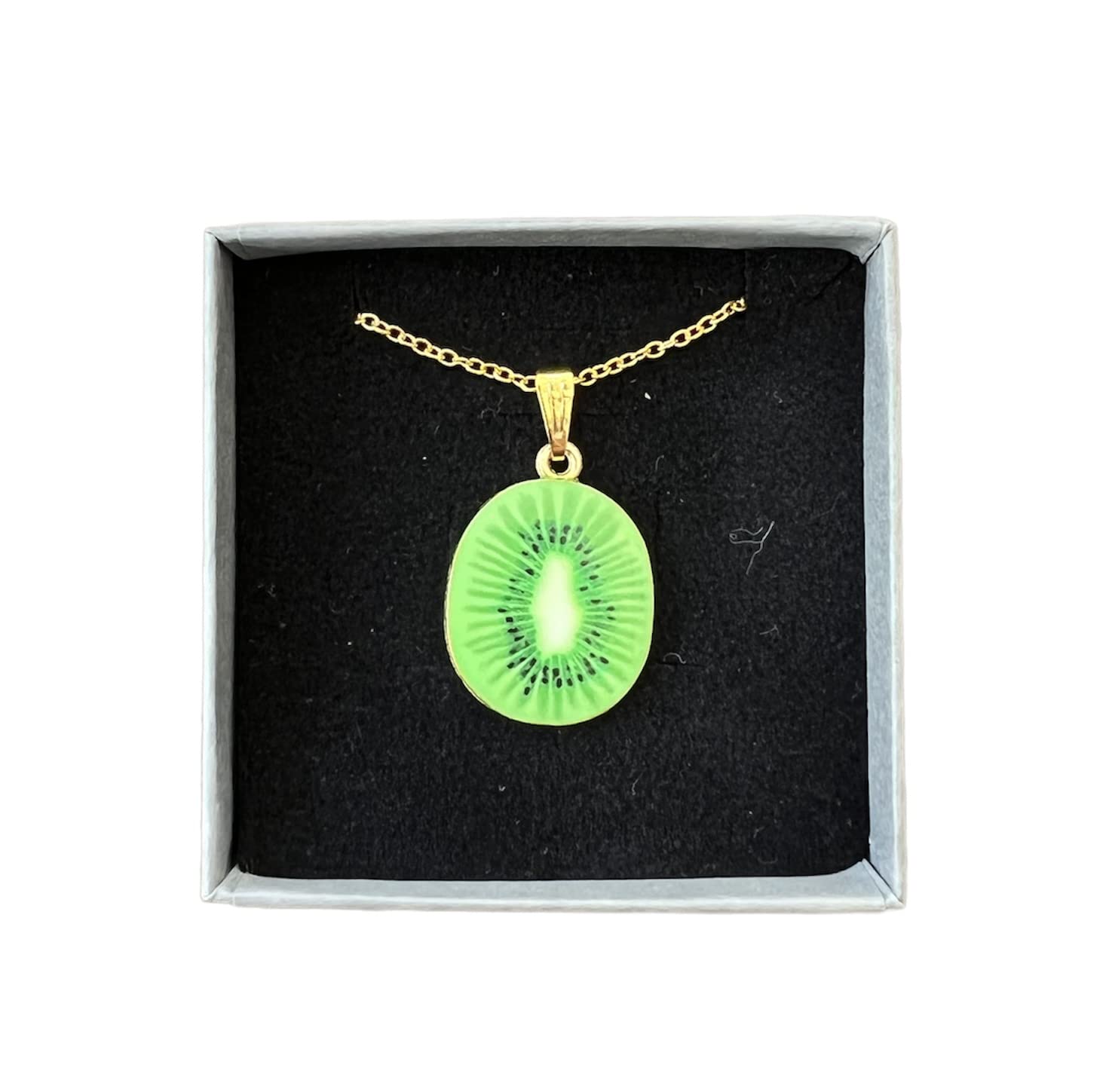 Fruit Slice Inspired Pendant Necxklaces (Kiwi fruit)