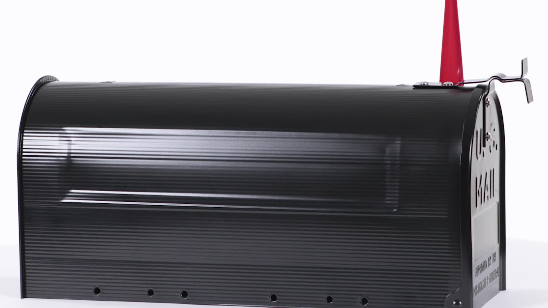 Cassetta Postale Americana Vintage - In Acciaio Zincato Con Bandiera Rossa E Scomparto Giornali - Foto 13