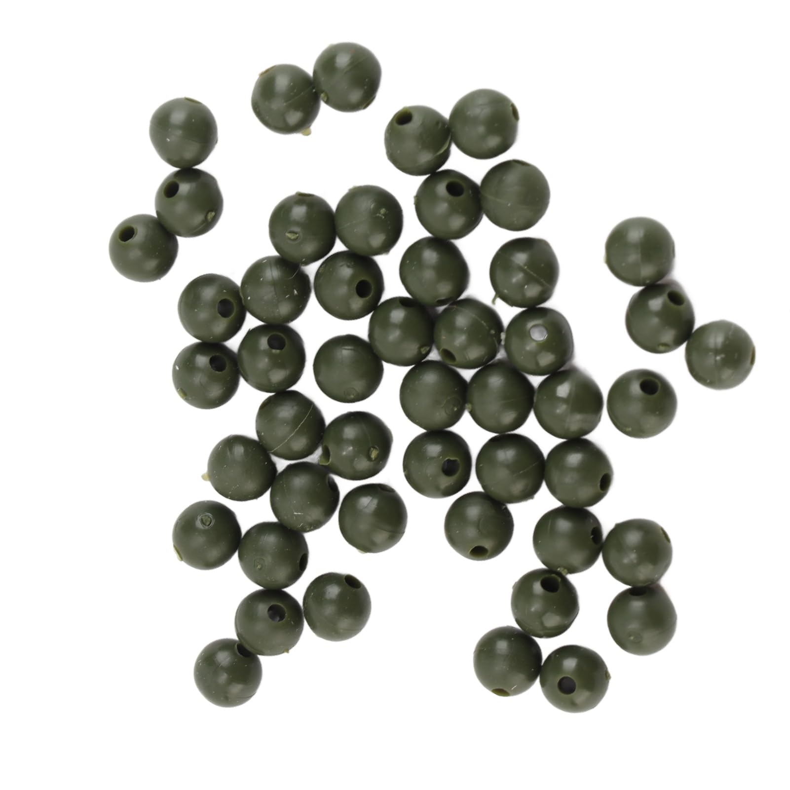 Cuentas de Pesca, Cuentas de Hilo de Pescar, Cuentas de Pesca de Agua Salada, Diámetro de 6 Mm, 50 Piezas, Aparejo de Pesca de Carpa Suave para Pesca Nocturna y Pesca en Aguas