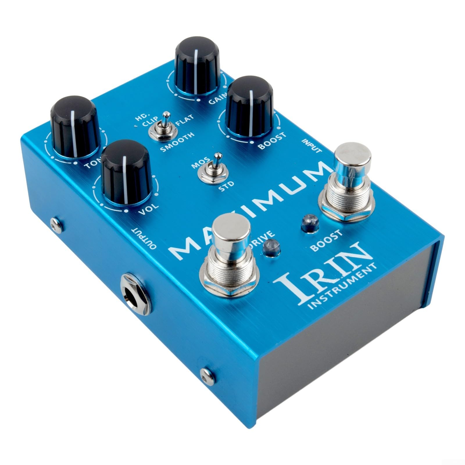 Pedal distorsionador de guitarra de aluminio con regulador de ganancia(B)