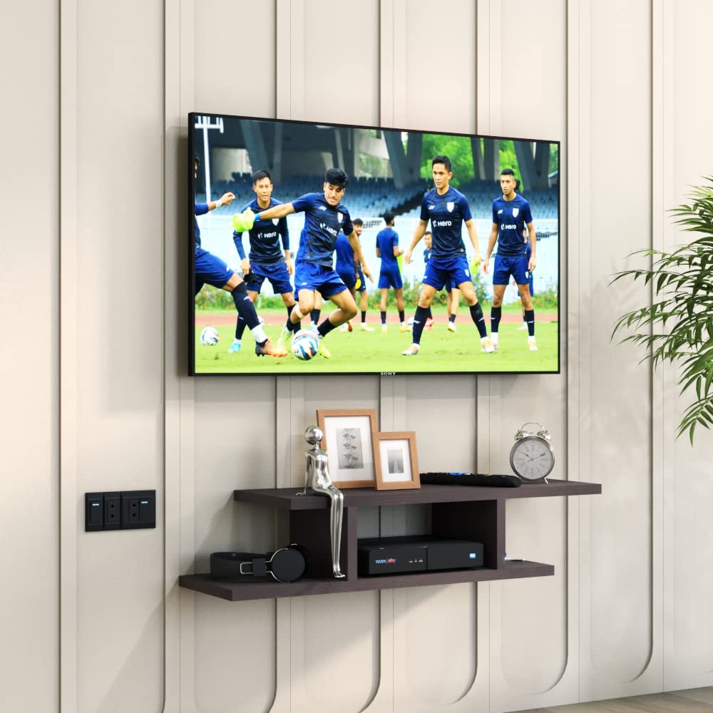 Klaxon Modern TV Unit for Living Room | TV Stand, TV Unit, Engineered Wood TV Cabinet, TV Unit with Open Shelf Storage - TV Unit for Living Room (Lionel - Wenge) (B09Y36FNZ5) Amazon Price History, Amazon Price Tracker